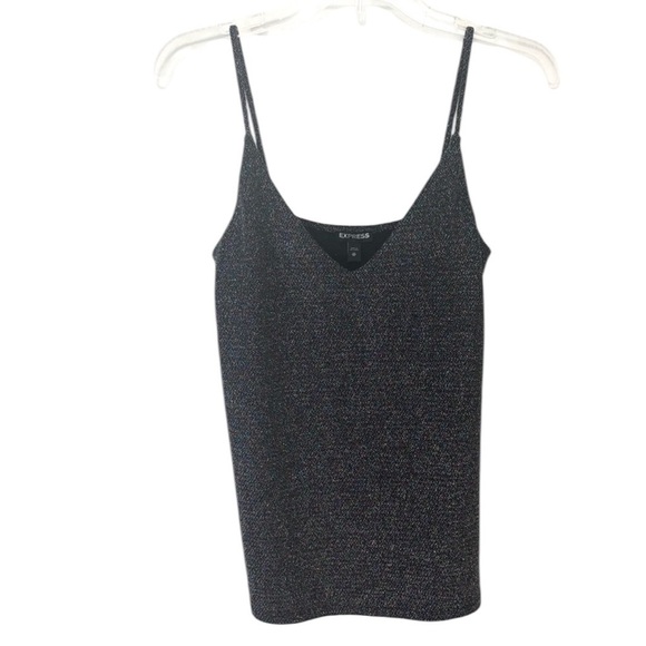 Express Multi Color Shimmer Twilight Sparkle Y2K V Neck Tank – SZ XS Camisole - Picture 2 of 13